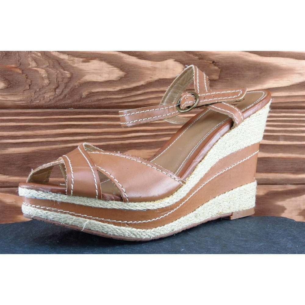 a.n.a. Women Sz 9 M Brown Platform Synthetic Shoes 0236118